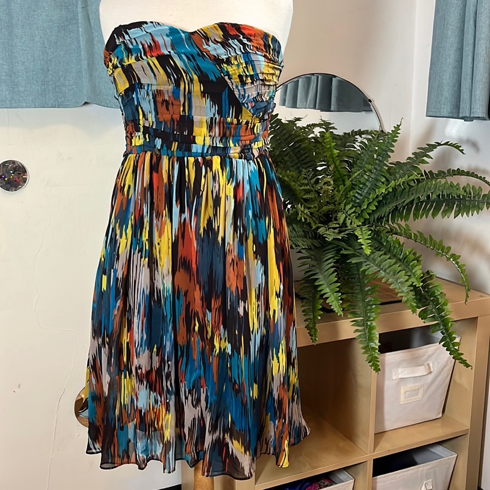 Strapless Paint Print dress!!!